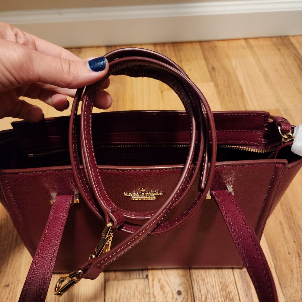 Kate Spade Black Cherry Geraldine Patterson Drive Lea… Gem